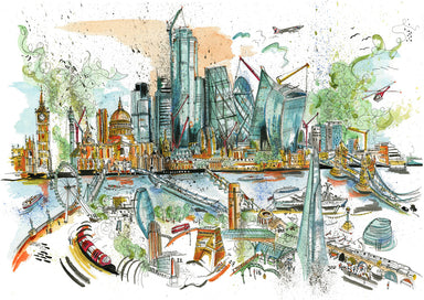 Naomi Bailey - City of London Artwork - Limited Edition Print (Size A3)
